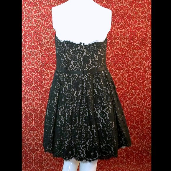 LIBERATED & FREE black lace strapless dress 10✨ - Picture 7 of 9